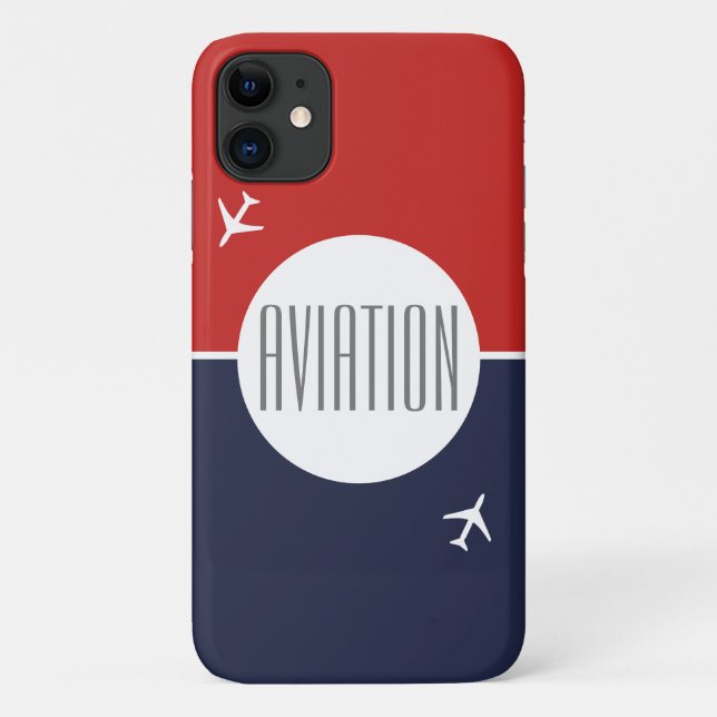 Pilote avion aviation volant iPhone 11 Coque (Dos)