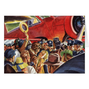 Pilote d'avion à hélice unique vintage avec papara