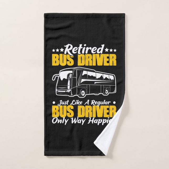 Pilote de bus retraité (Serviette à main)