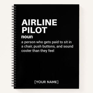 Pilote de ligne - Carnet de définition amusant