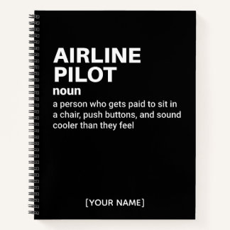 Pilote de ligne - Carnet de définition amusant