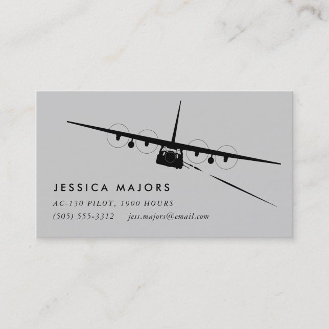 Pilote et Carte de visite d'équipage AC-130 (Devant)