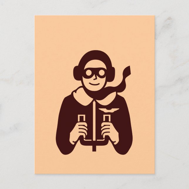 Pilote vintage - Carte postale (Devant)