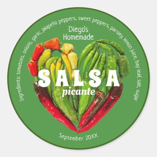 Piments rouge chaud étiquette de nourriture cardia (Devant)