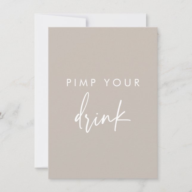 Pimp Your Drink Script Mariage Sign (Devant)