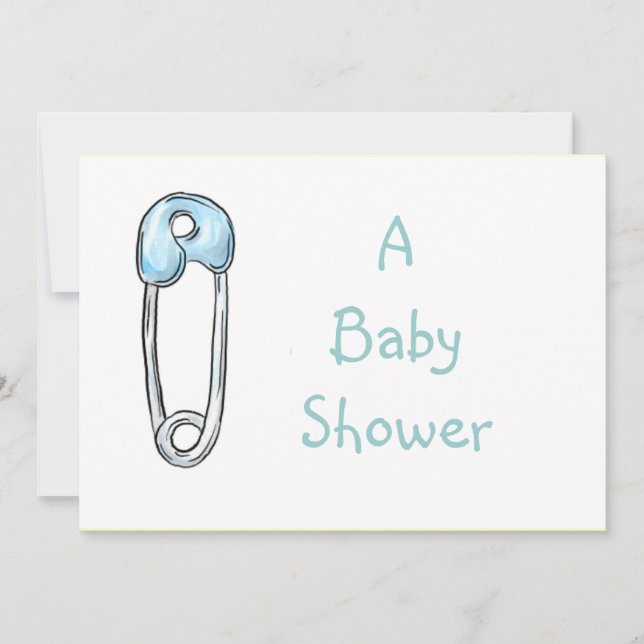 PIn de couche-culotte, invitation de baby shower (Devant)