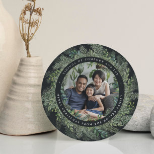 Pin de montagne Carte photo de vacances rondes