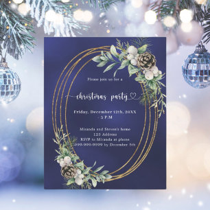 Pin de pin bleu vert Noël invitation