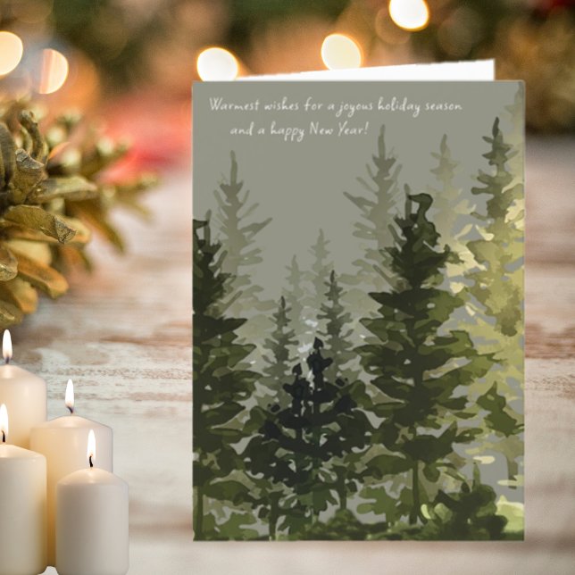 Pin d'hiver Forêt Noël Carte (Créateur téléchargé)