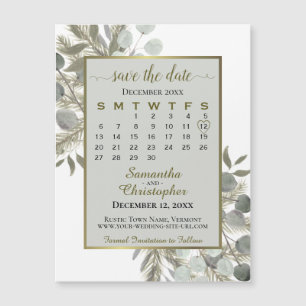 Pin d'or Enregistrer la date Calendrier Gray Magne