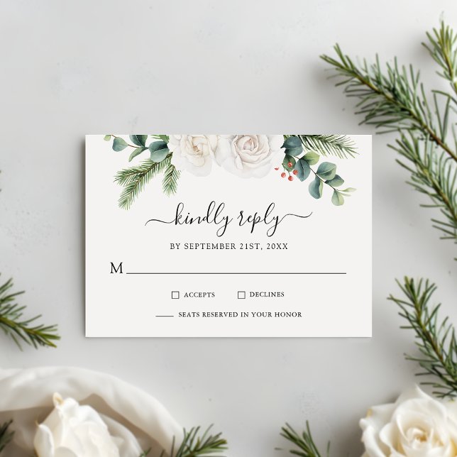Pin Rustique Eucalyptus Verdure Boho Mariage RSVP (Créateur téléchargé)