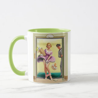 Pin Up Girl Art Vintage Café Mug