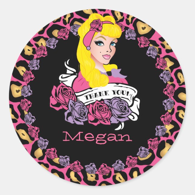 Pin-up Girl, Rock-a-Billy, Stickers Merci (Devant)