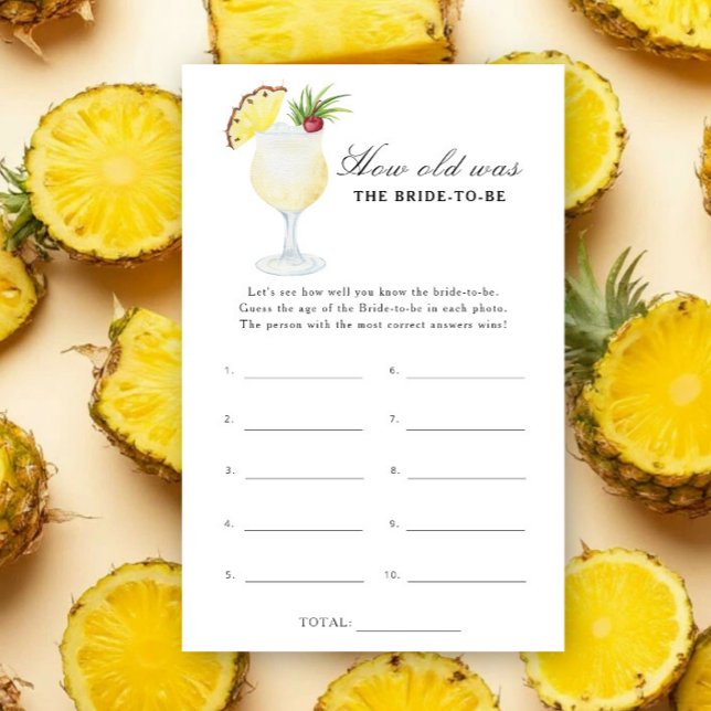 Pina Colada - How old was the bride to be game (Créateur téléchargé)
