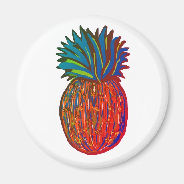 Pinaapple Standard, Magnet circulaire de 2¼ pouces (Devant)