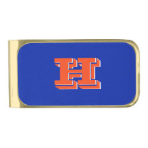 Monogramme de diplômé de l'école Bleue et Orange