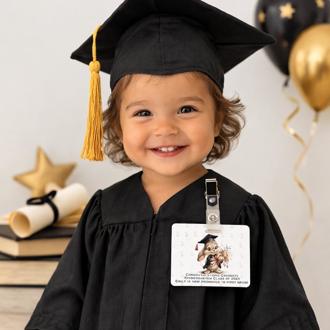 Pince de badge de graduation de lapin – Motif de d (Créateur téléchargé)