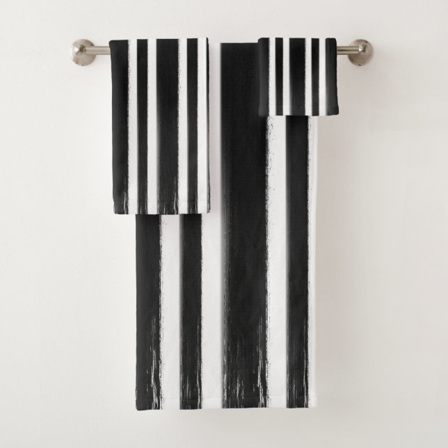 Pinceau de peinture verticale noir et blanc (En situation)