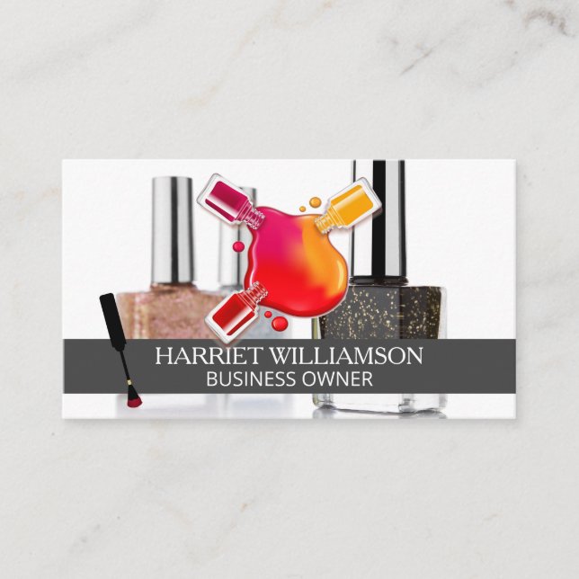 Pinceau polonais à ongle | Carte de visite Bouteil (Devant)