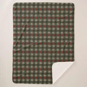 Pine Aiguille Plaid Sherpa Fleece Blanket