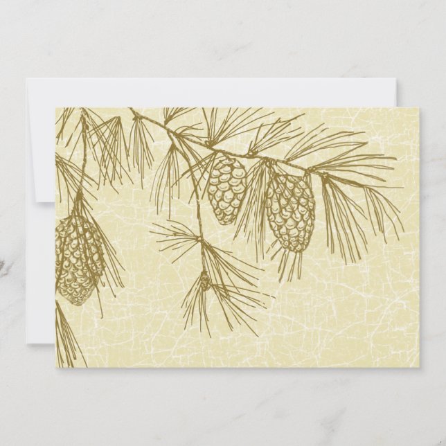 Pine Boughs en Faire-part de mariage (Devant)