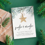 Pine Boughs | Invitation Fête de Vacances<br><div class="desc">Invitations amis et proches de partager un peu de plaisir cette saison de vacances avec nos invitations modernes et festives fêtes de vacances. Le design chic et sobre présente des branches de pin aquarelle en vert épinette, ornées d'une seule étoile en bois. "Jingle et Mingle" apparaît sous la forme de...</div>