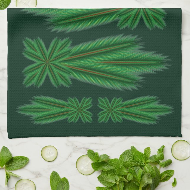 Pine Comet Forêt Serviette de cuisine (Plié)