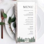 Pine de montagne Arbre Rustique Mariage Cartes de<br><div class="desc">Pine de montagne Arbre Rustique Mariage Cartes de menu</div>