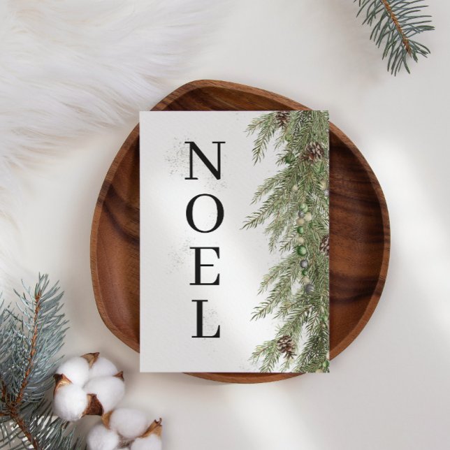 Pine Garland Noel Business Christmas Holiday Card (Créateur téléchargé)