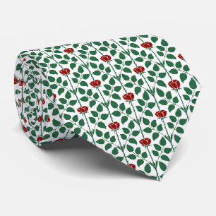 Pine Green et Red Brier Rose Cravate