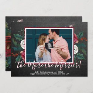 Pine Photo Cartes Faire-part de grossesse de Noël