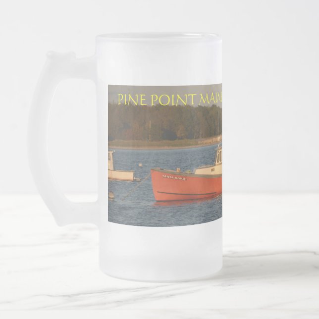 Pine Point Maine Frosted 16 oz de verre givré Mug (Gauche)