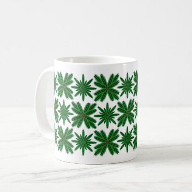Pine Snowflakes Classic Mug 11oz. (Devant gauche)