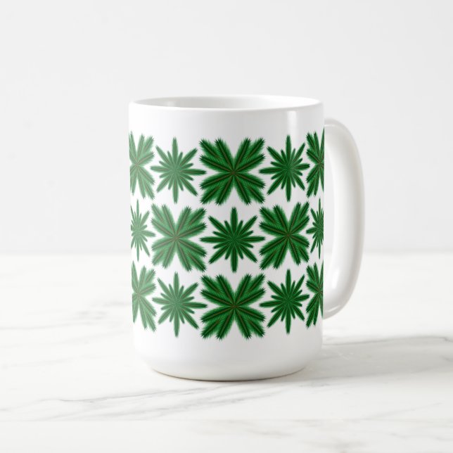 Pine Snowflakes Mug 15oz. (Devant droit)