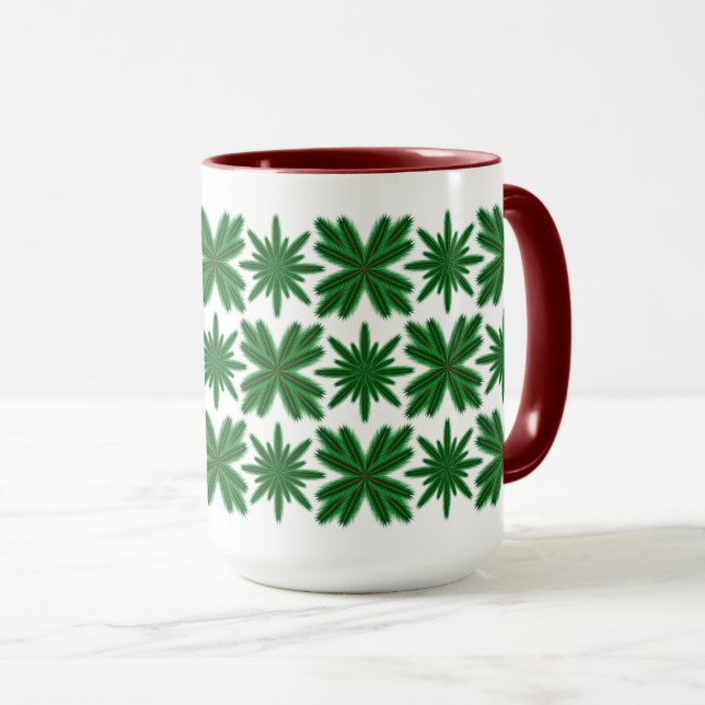 Pine Snowflakes Mug 15oz. (Devant droit)