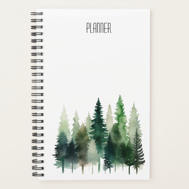 Pine Tree Spiral Soft Cover Planner 5,5 x 8,5 (Devant)