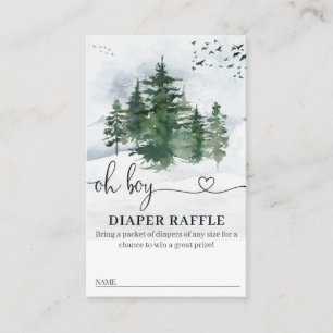 Pine Trees Baby shower Déchets Carte Raffle