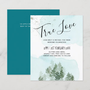 Pine Trees Teal and Sage Wedding