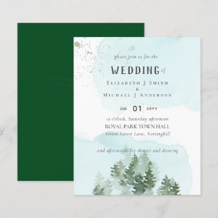 Pine Trees Teal and Sage Wedding
