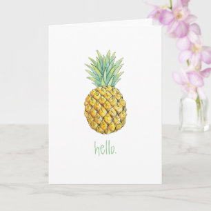 Pineapple Bonjour carte de voeux