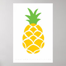 Pineapple Retro Poster 60's 70's Quote