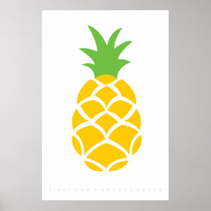 Pineapple Retro Poster 60's 70's Quote