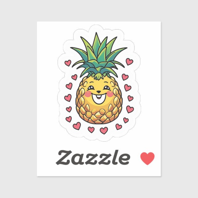 Pineapple Watercolor  Sticker (Feuille)