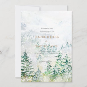 pinède d'hiver faire-part de mariage