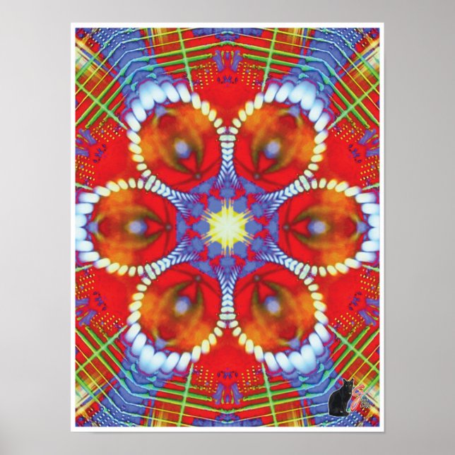 Ping Kinetic Collage Kaleidoscope Poster (Devant)