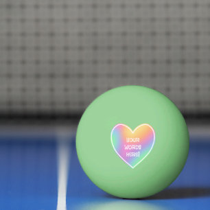 Ping Pong Arc-en-ciel Luminosité du coeur dans la balle de p