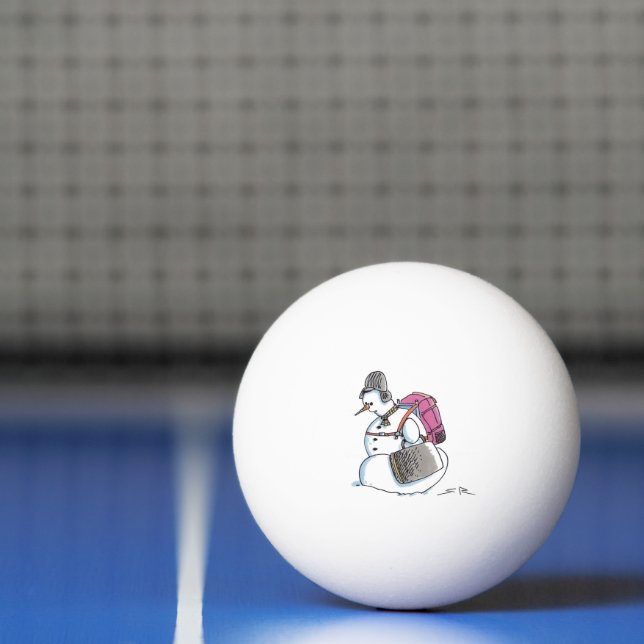 Ping Pong Backpack Snowman balle de ping-pong 3 étoiles (Filet)