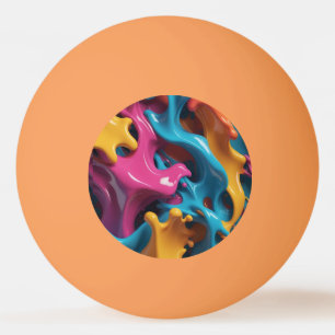 Ping Pong Balle de ping-pong abstraite multicolore
