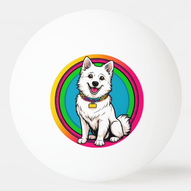 Ping Pong Balle de ping-pong Chien mignon Cadeau d'animal de (Devant)