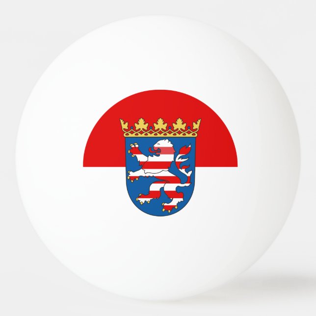 Ping Pong Balle de ping-pong drapeau de Hesse (Devant)